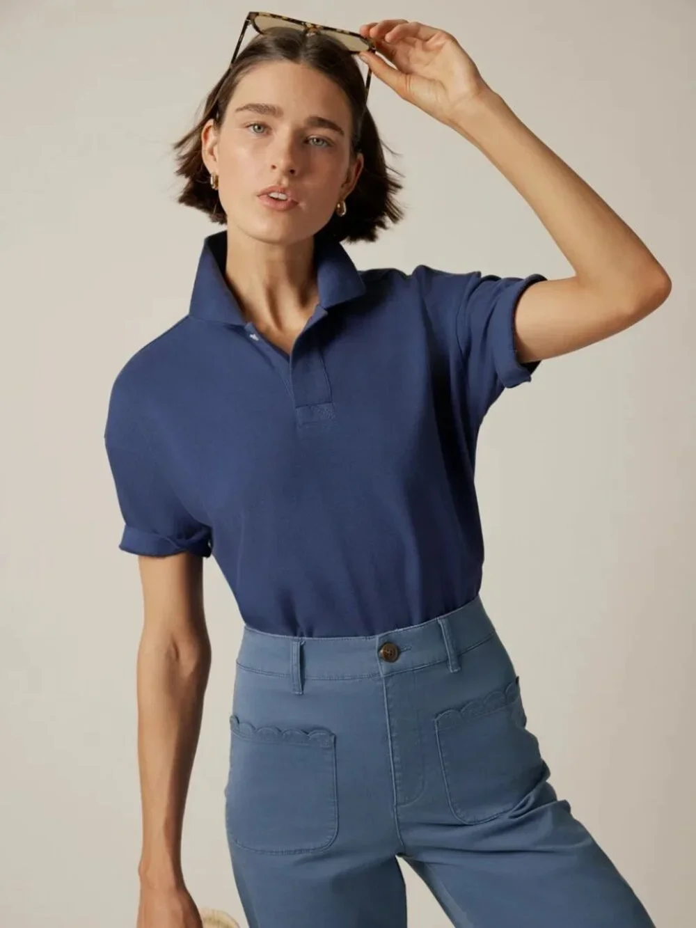 Tuckernuck Murray Classic Pique Polo in Navy Size Medium